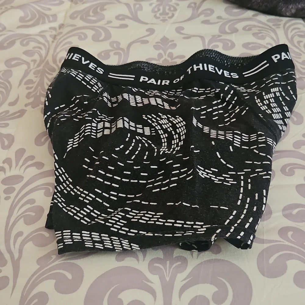 Pair Of Thieves Brief Cotton Blend Soft touch Opening In Front B&W Size S